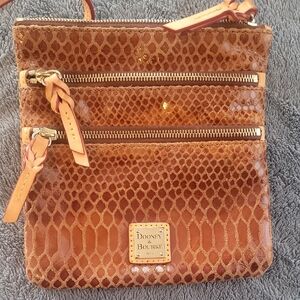 Dooney & Bourke Brown Snakeskin Crossbody Bag